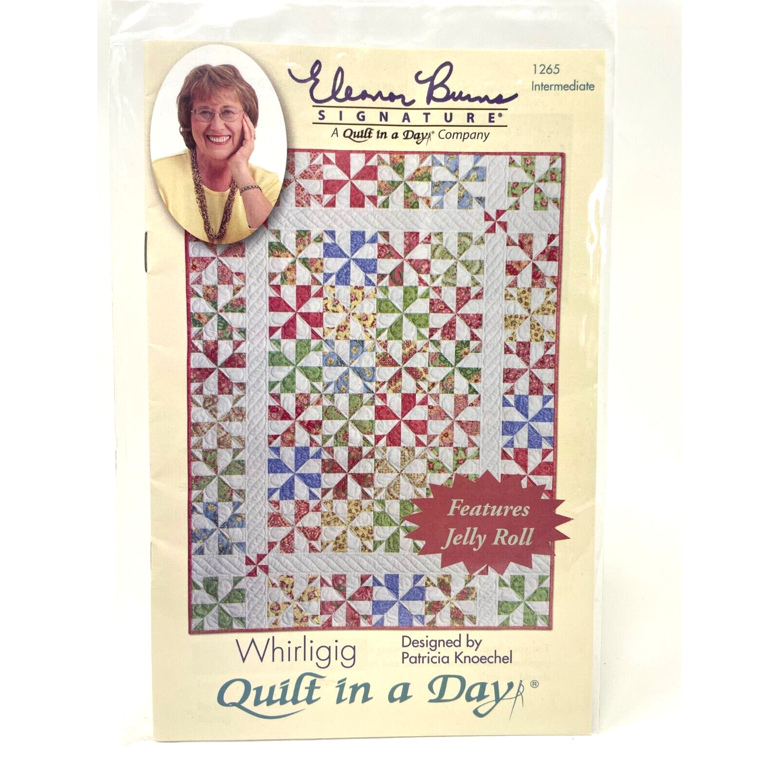 Eleanor Burns, Whirligig Pattern #1265 3 Sizes/1 Jelly Roll, Quilt in a Day NEW