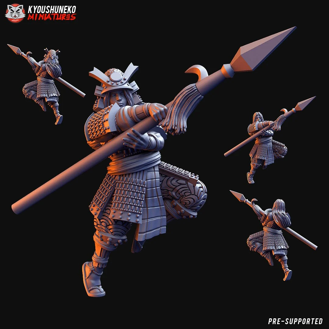 Onna Bushi Commander - 28-32mm Nippon - Resin Tabletop Miniature