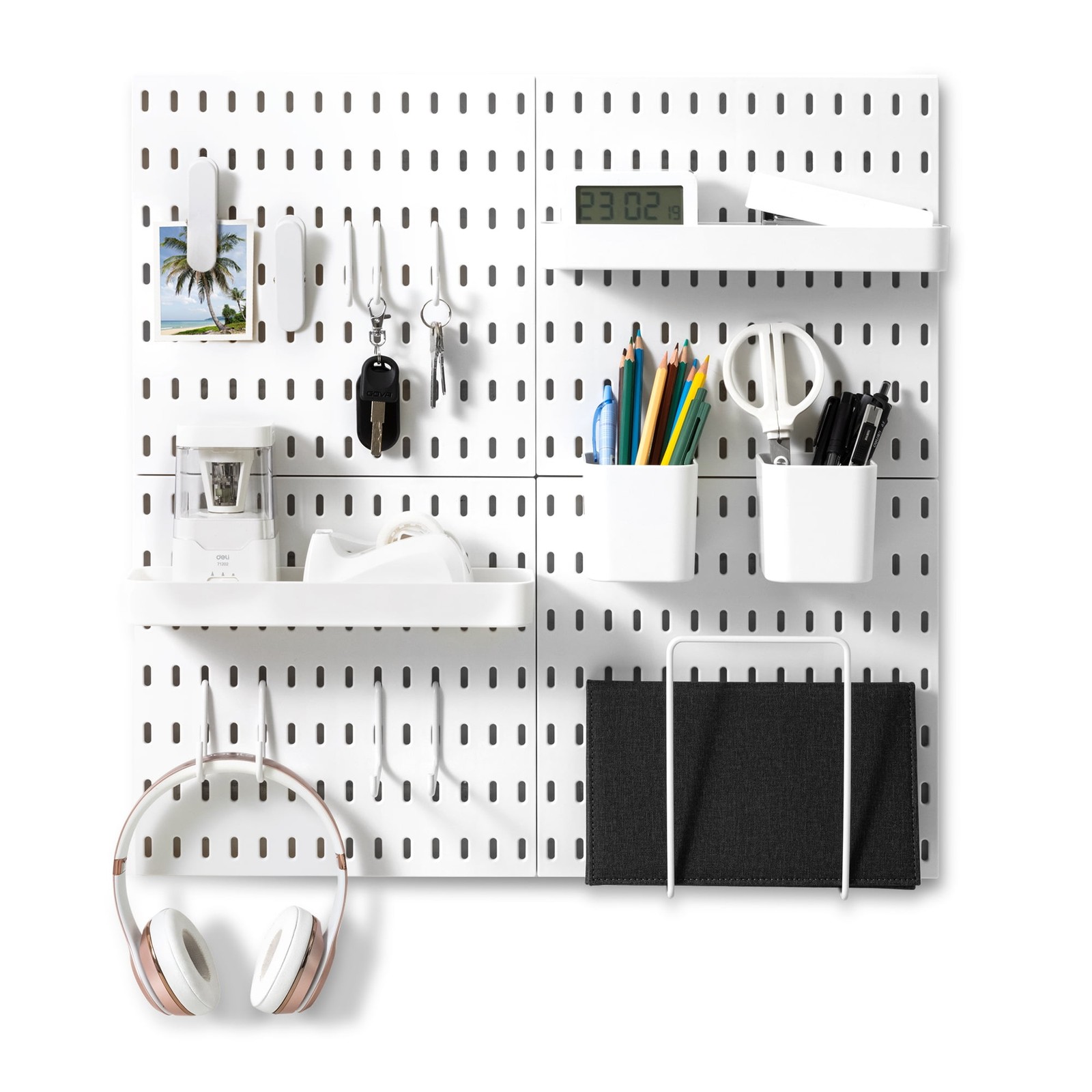 4-Piece Pegboard Combination Set 22" X 22" Wall Organizer Kit for Tool Storage