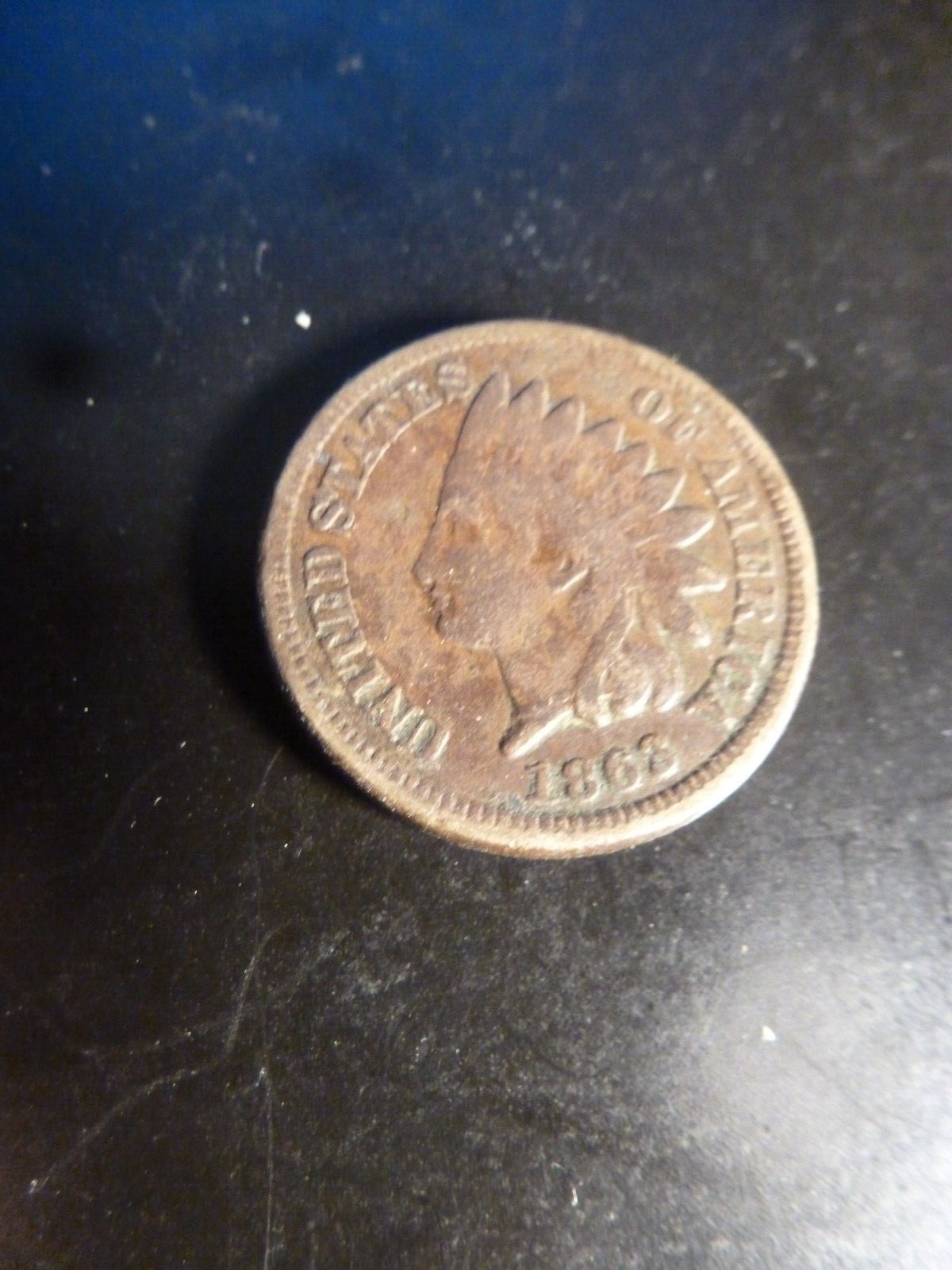 Indian Head Cent 1863 Copper Nickle Good #12