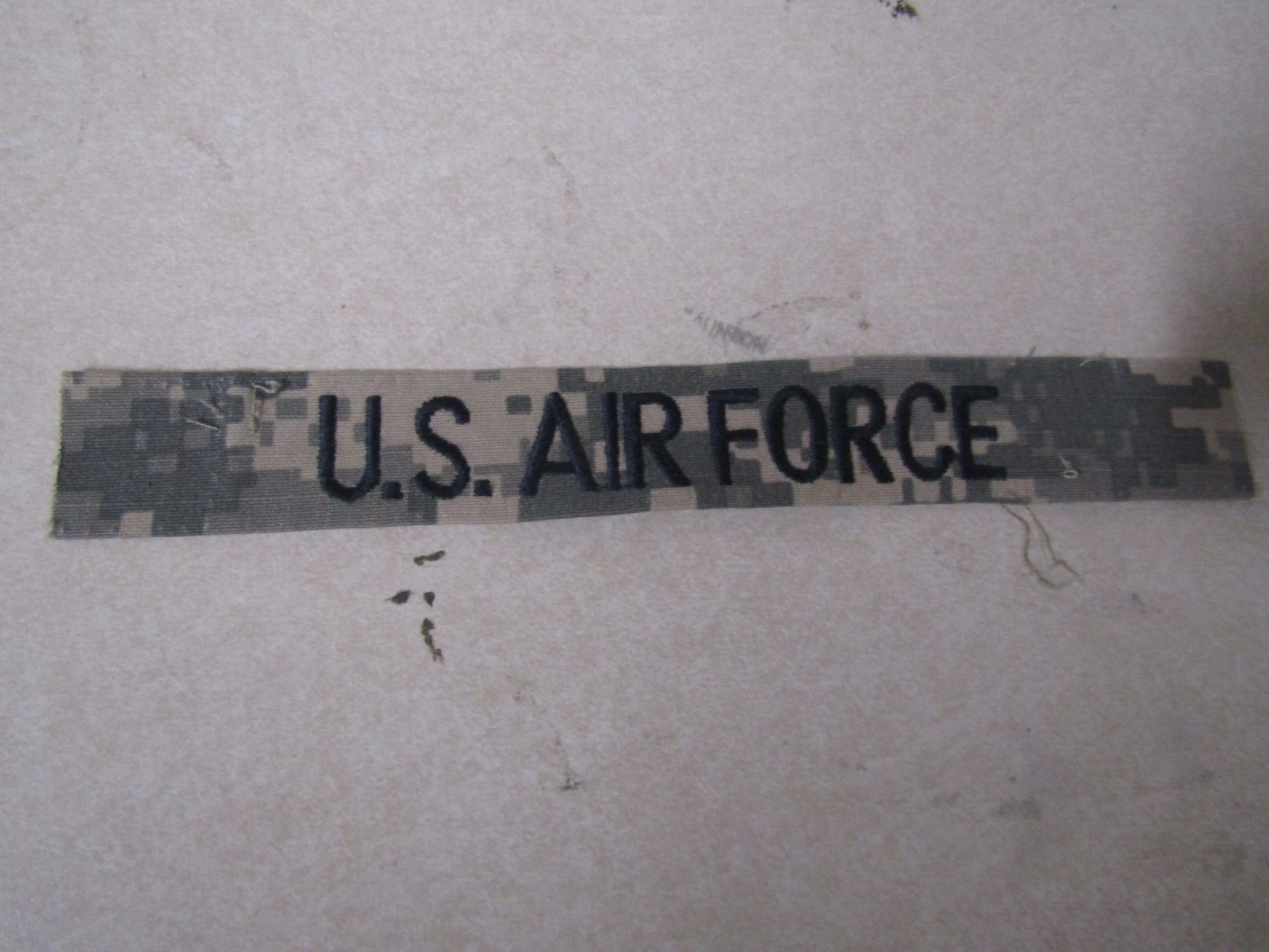 MILITARY PATCH NAME TAPE USAF DIGITAL ACU PATTERN WITH US AIR FORCE BLACK LETTER