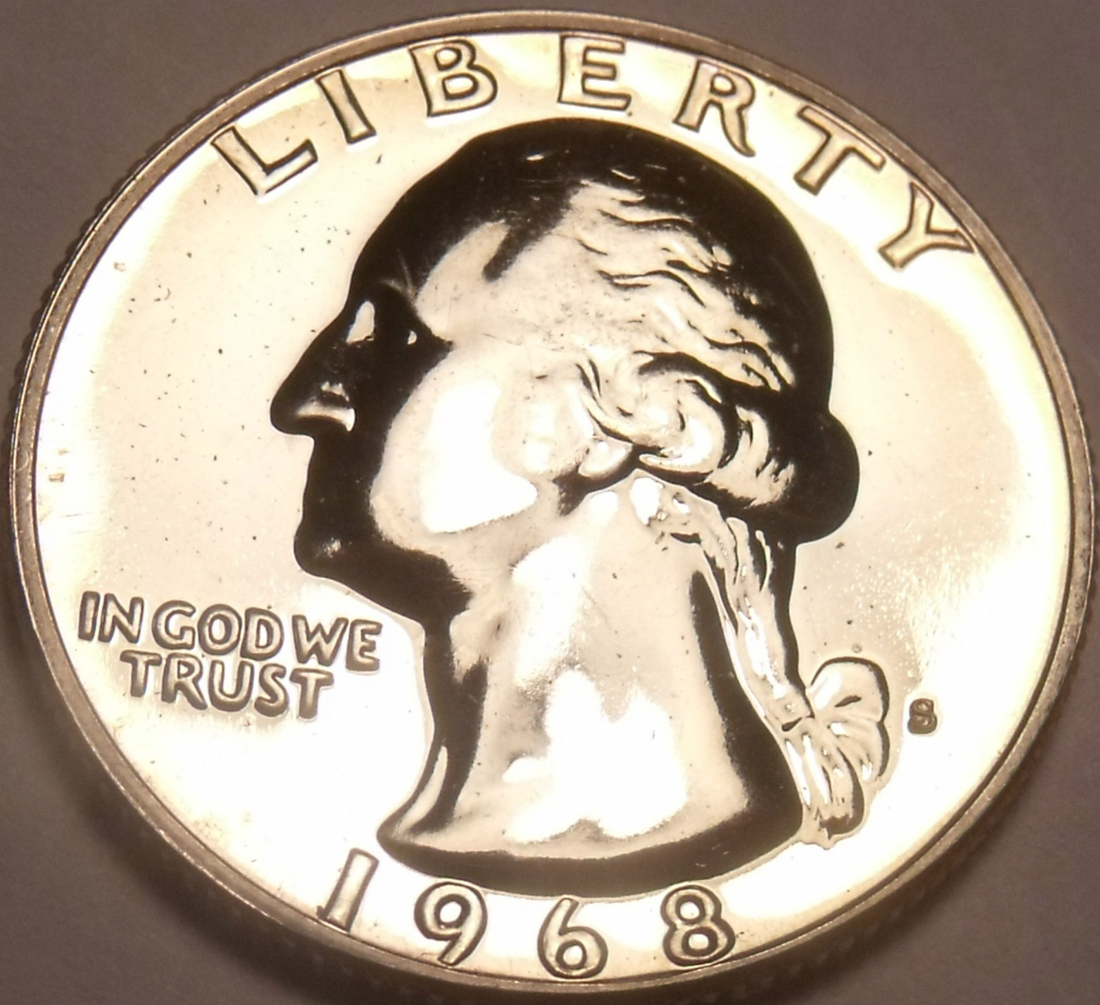 United States Proof 1968-S Washington Quarter~Free Shipping
