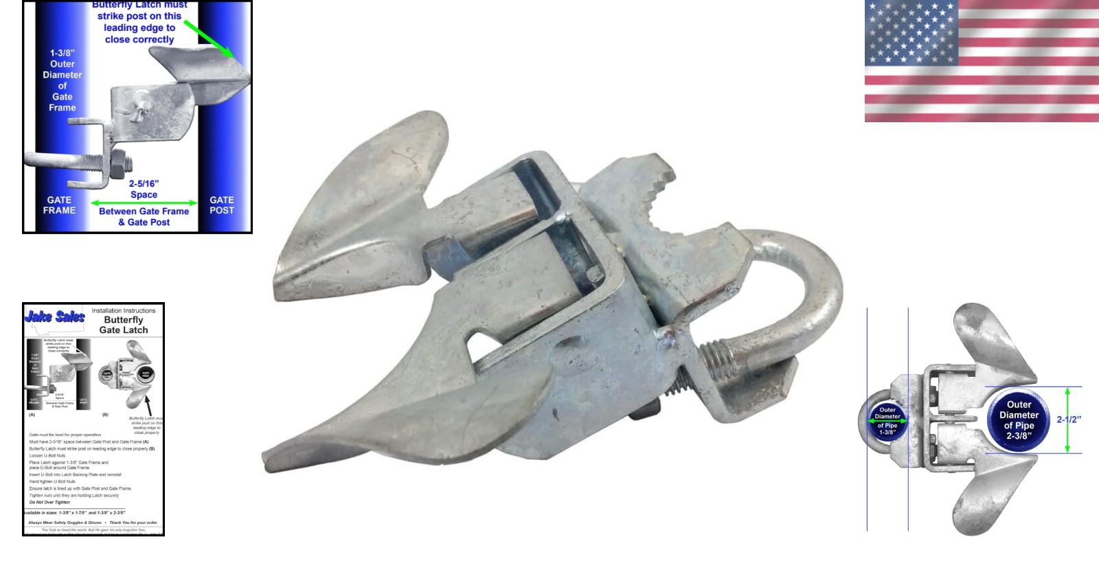 Secure Chain Link Gate Latch - Easy Install