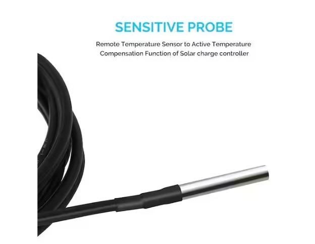 Battery Temperature Sensor for Renogy MPPT and PWM Solar Charge Controllers