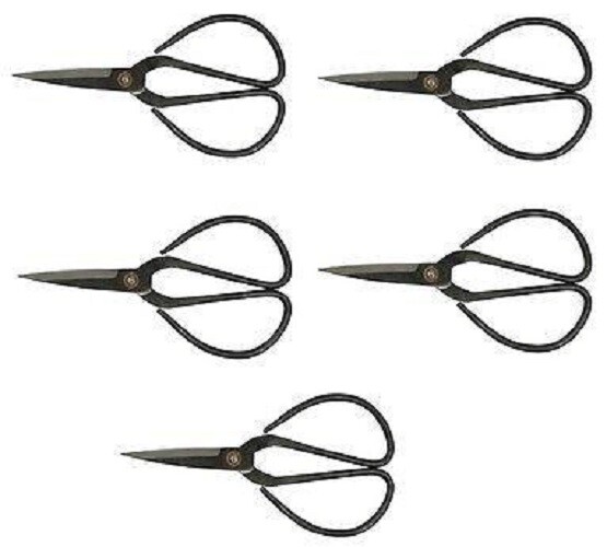 (5) 6" Famous Chinese Scissors Hardened Alloy Steel Black Heavy Duty Survival