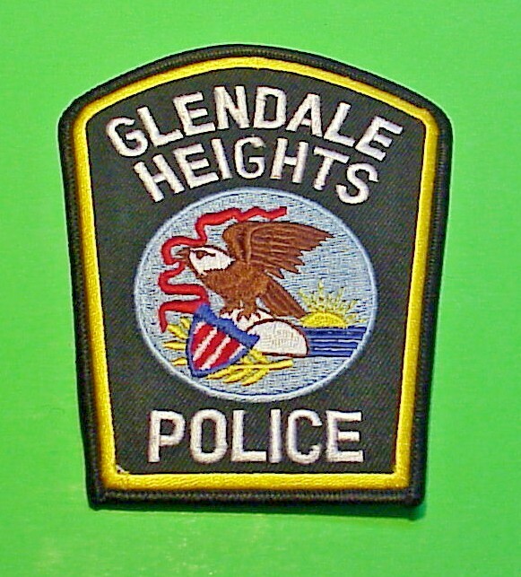 GLENDALE HEIGHTS  ILLINOIS  IL  4 1/2"  POLICE PATCH  FREE SHIPPING!!!