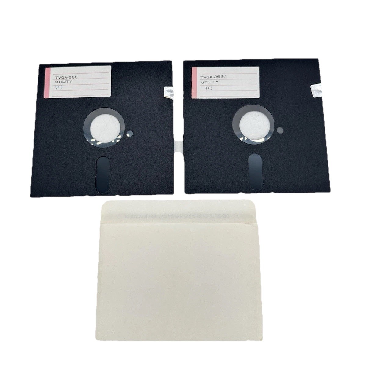 Vintage Trident TVGA-286 & TVGQ-268C Utility Diskette Lot Of 2 Disks