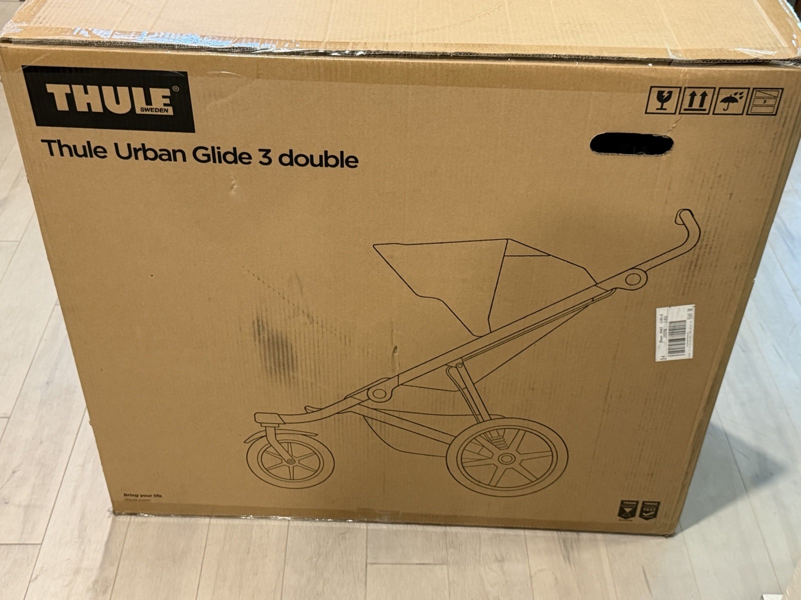 New Thule Urban Glide 3 Double Child All-Terrain Stroller, Lightweight - Black