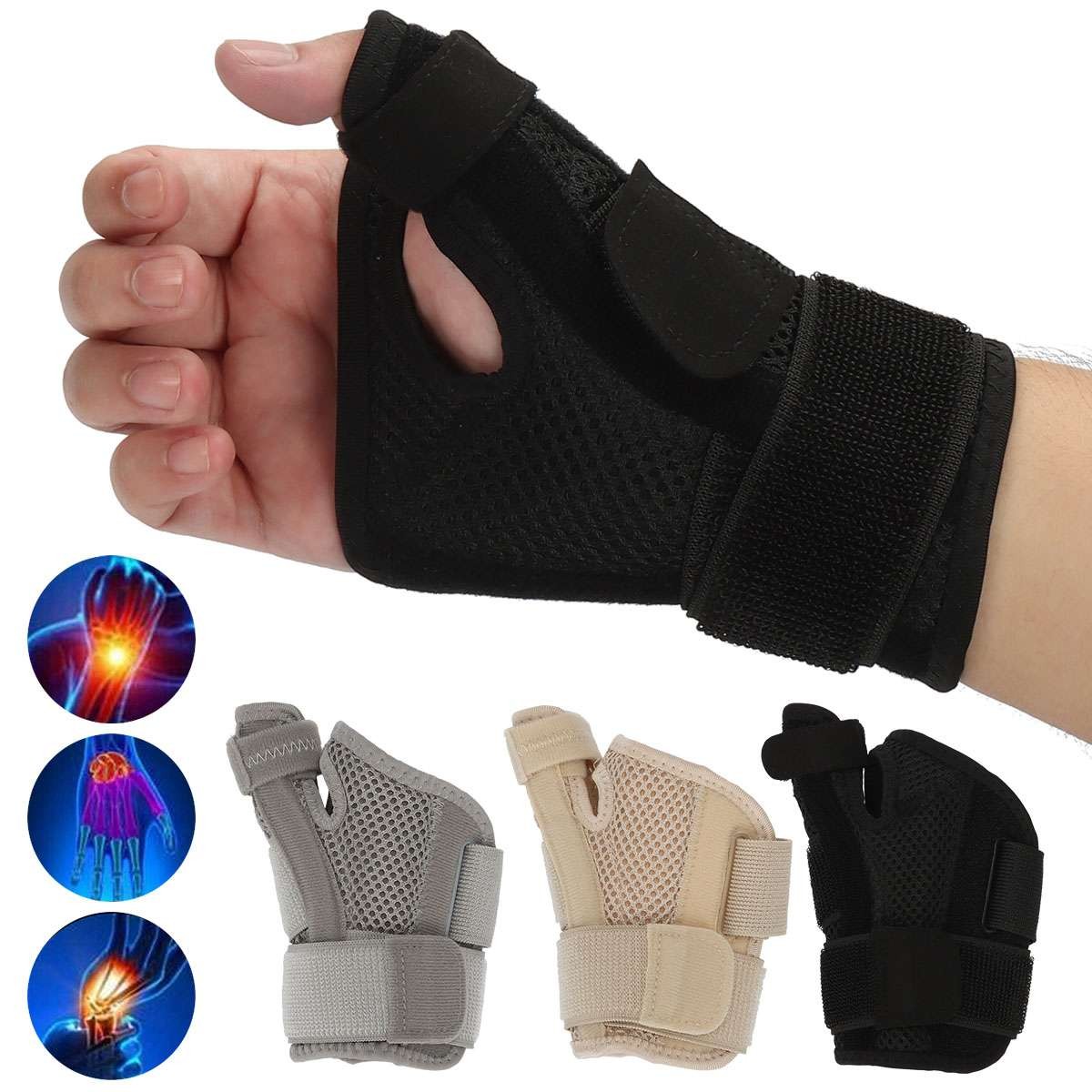 Thumb Wrist Support Brace Carpal Tunnel Sprain Splint Arthritis Left Right Sport