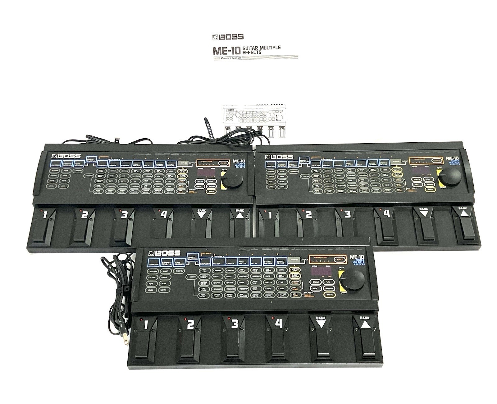 [Lot of 3] BOSS ME-10 Guitar Multiple Effects — Project / Parts / Repair