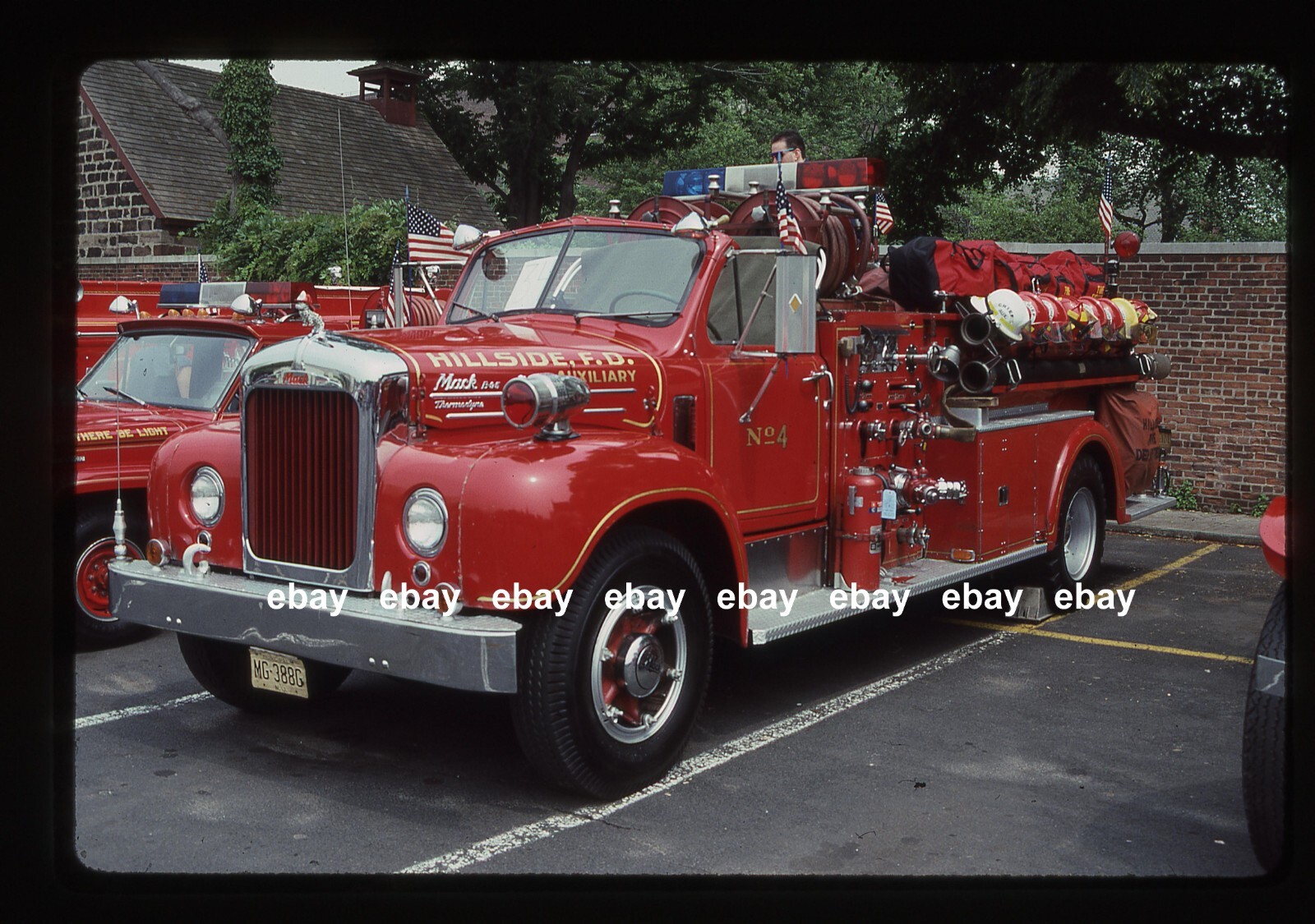 Hillside NJ Auxiliary 1960 Mack B pumper Fire Apparatus Slide