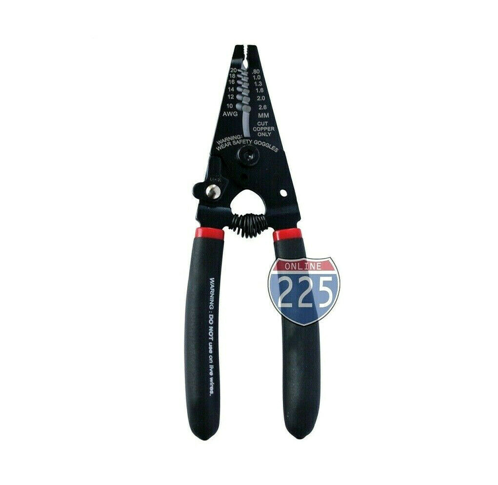 Heavy Duty Wire Stripper & Cutter Cuts and Strips 10-20 AWG (2.6-0.812mm) Cable