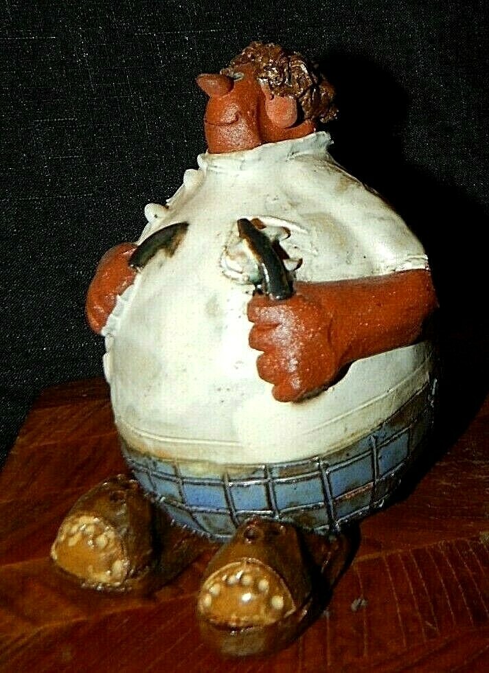 Dentist at Work. 1 of a Kind Fun Dental Sculpture. Handmade, Signed, 1991. MINT.