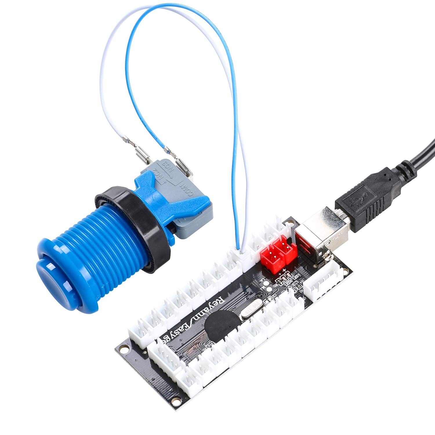 Reyann Zero Delay Arcade USB Encoder Pc to Joystick for Small, Multicolor