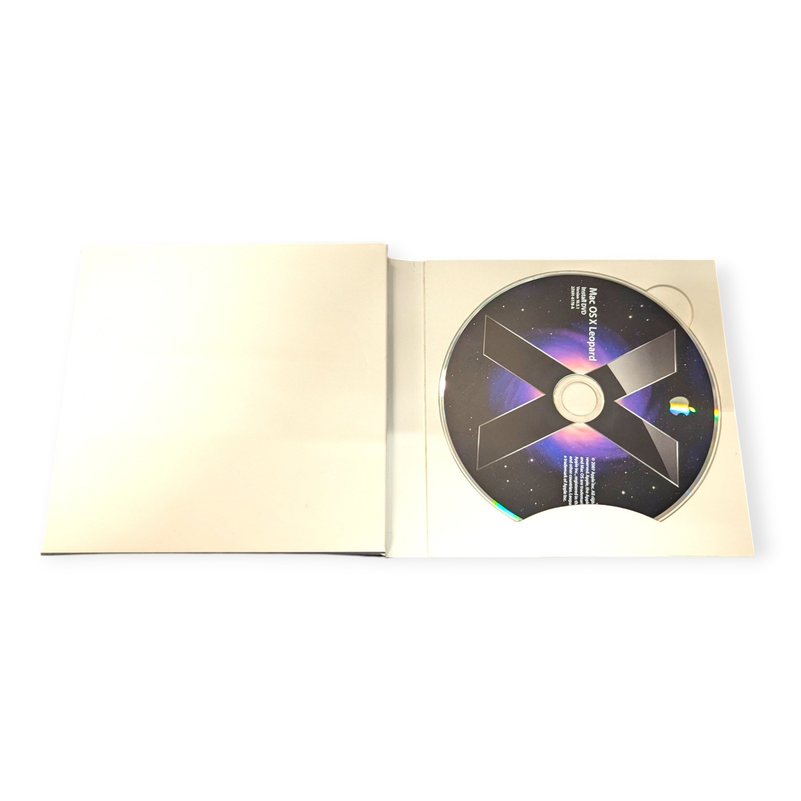 Apple Mac OS X Leopard Version 10.5.1 Install DVD Retail Box MB422Z/A 2007 V
