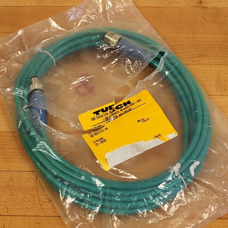 Turck RSC RSCD 4410-5M Eurofasst Ethernet Cable, 5 Meters. - NEW