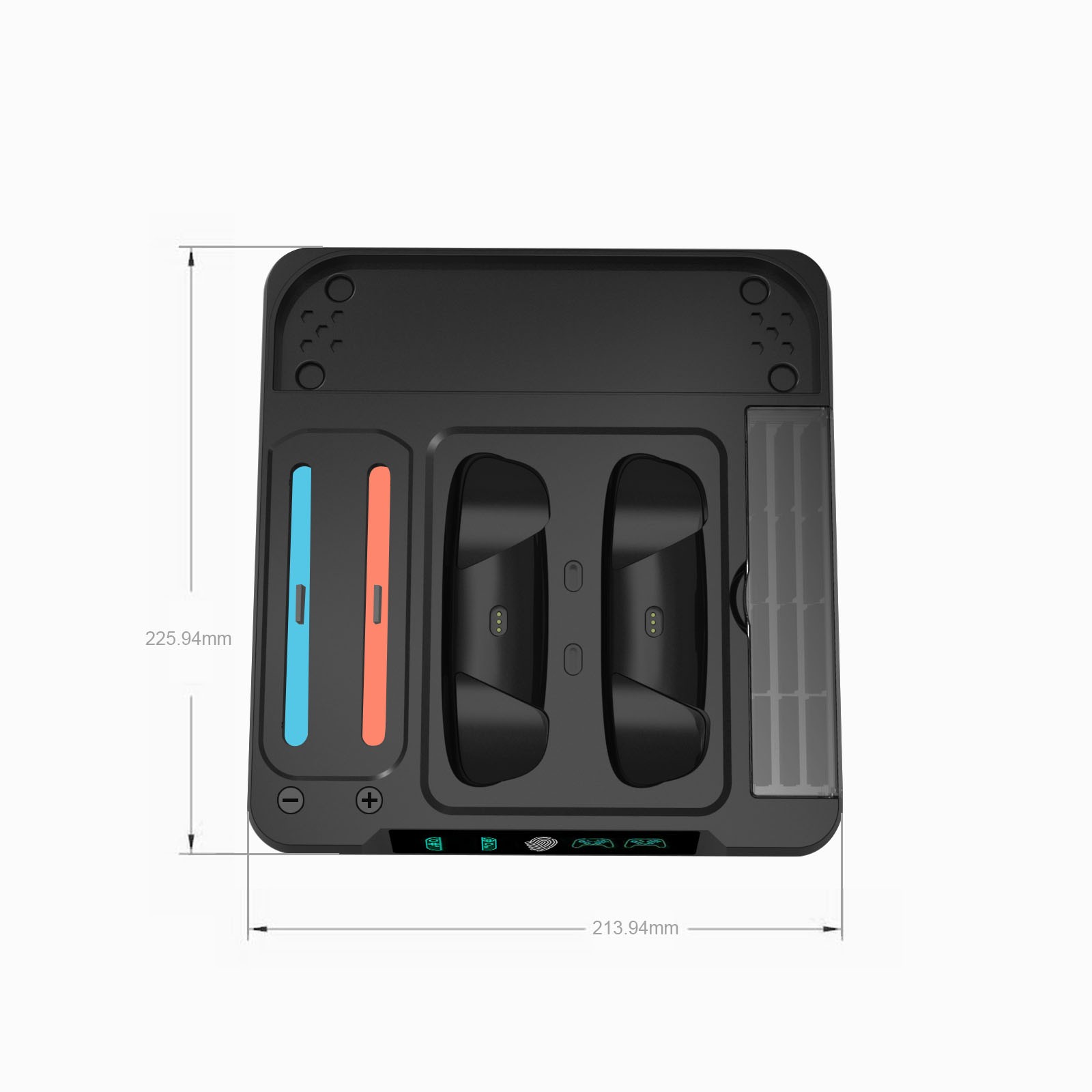 For Switch 2 pro Controller Charging Dock with RGB Lighting Console Base