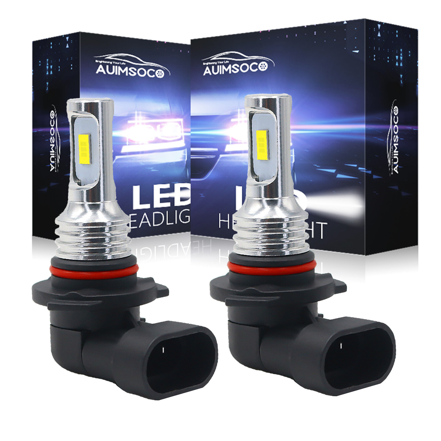 9006 HB4 LED Headlight Bulb Kit Low Beam 60000LM Super Bright 6000K White 2Pcs