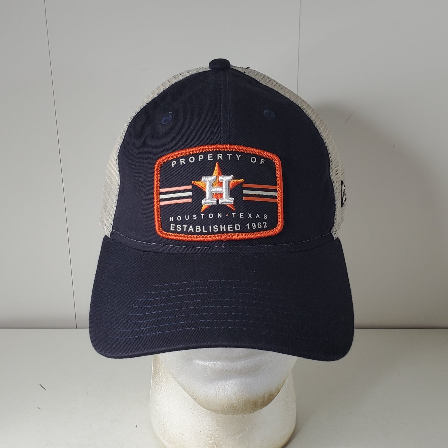 Houston Astros Patch Logo MLB Hat New Era 9TWENTY Snapback Trucker Baseball Cap