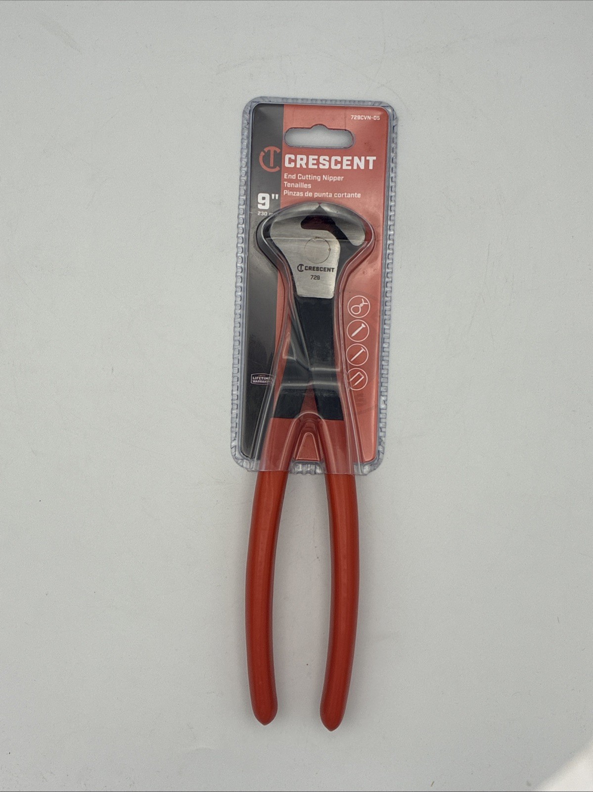 Crescent 729CVN-05 9" Forged Alloy Steel End Nipper Cutting Pliers