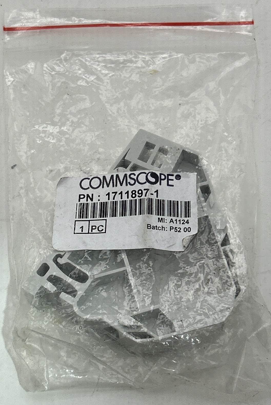 Commscope 1711897-1 | DIN rail adaptor for RJ45 modular jack