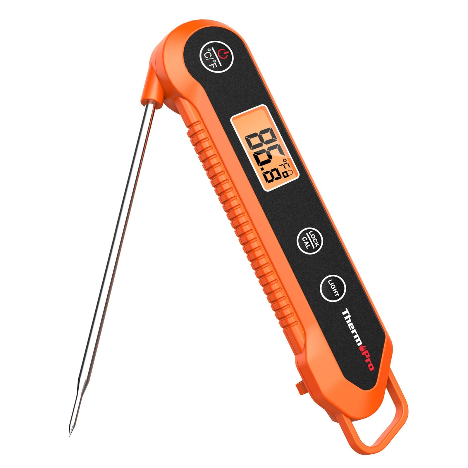 ThermoPro Digital Instant Read Meat Thermometer for Grilling Medium, Orange