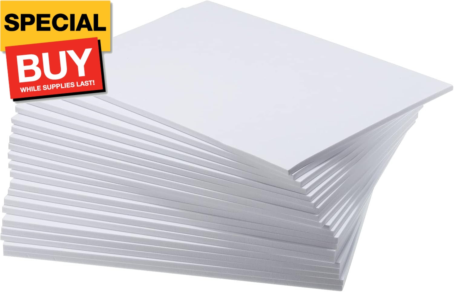EVA Foam Sheets White 12 Inch x 9 Inch 6mm Thickness for Crafts DIY Pack of 20