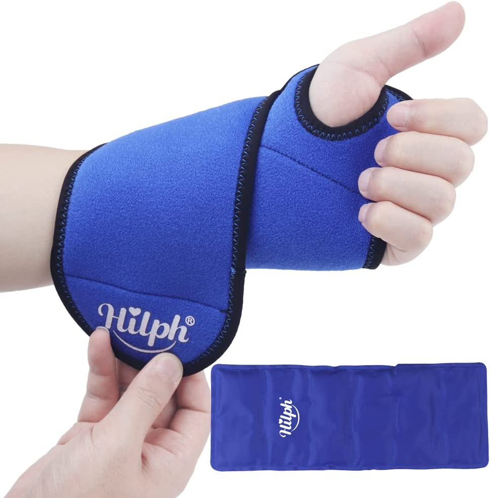 Hilph Wrist Ice Pack Wrap, FSA HSA Eligible, Reusable Wrist Brace with Gel Hot C
