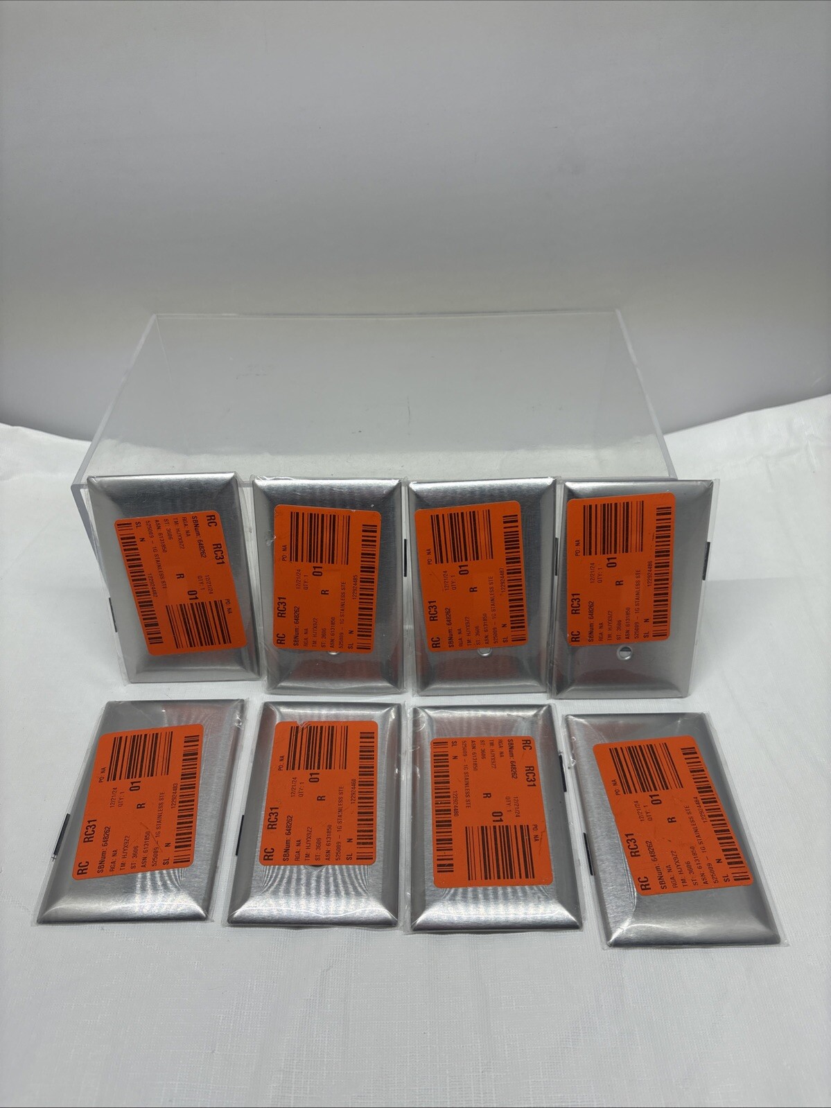 8 X Leviton 1 Gang Toggle Electrical Wall Plate Cover Satin Finish Genuine (B18