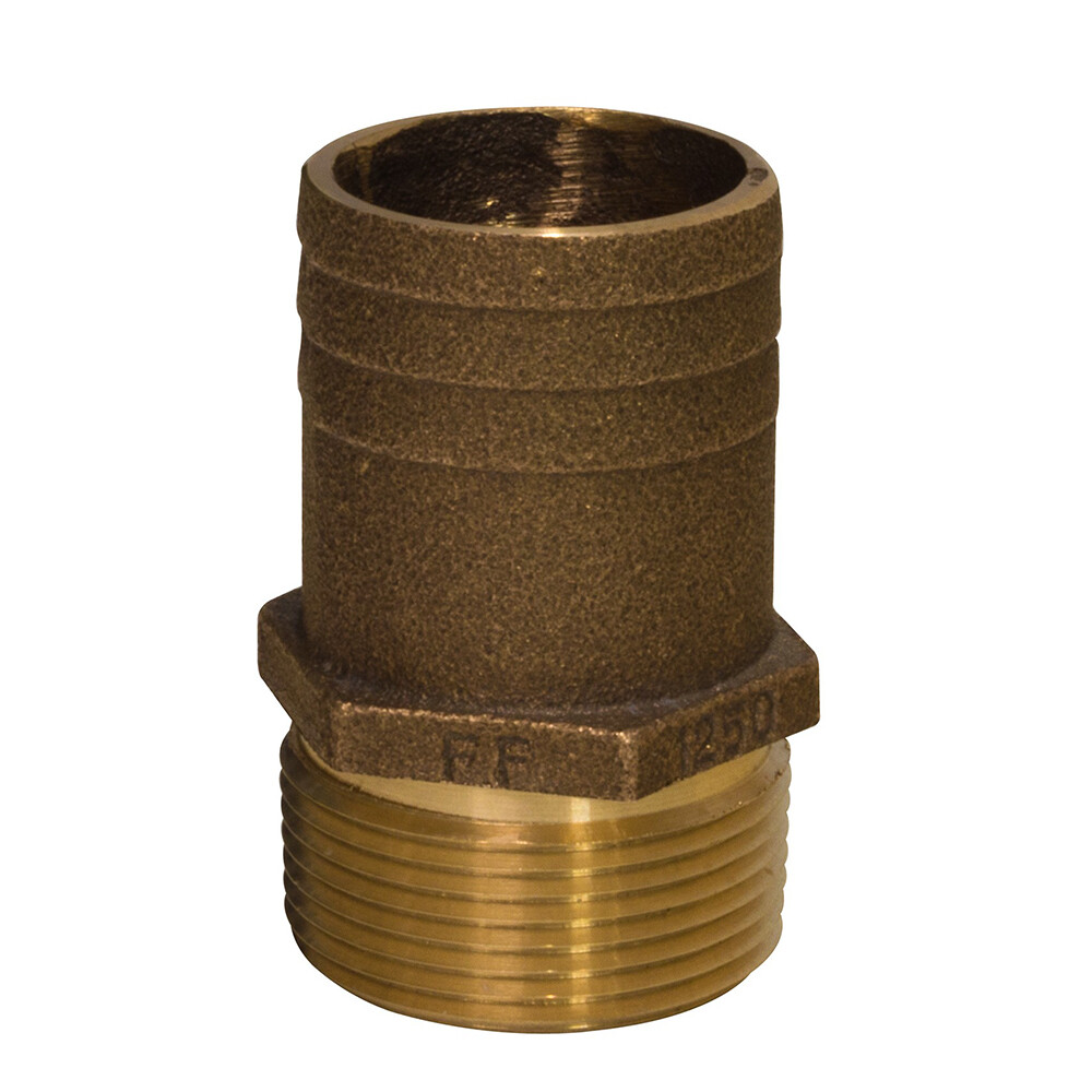GROCO 1/2" NPT X 3/4" ID HOSE BARB STRAIGHT FITTING