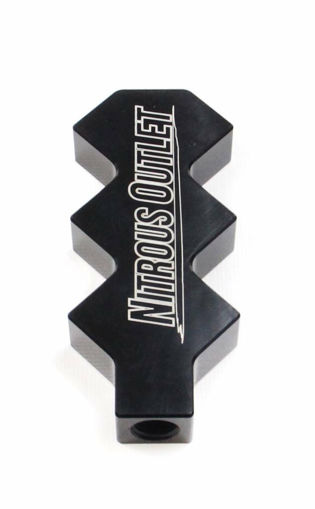 Nitrous Outlet 1 In 6 Out 1/4" NPT High Flow Stacked "Y" Distribution Block