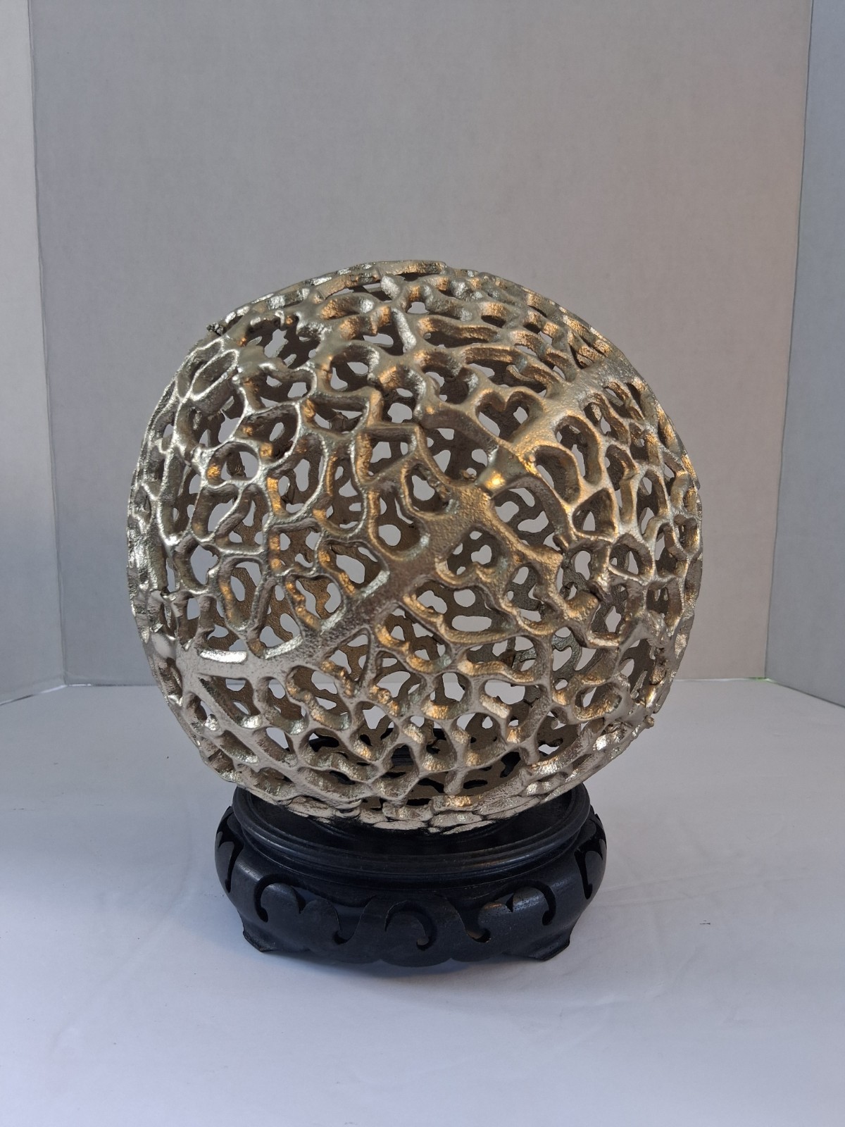 Metallic Gold Fillagree Sphere/Orb
