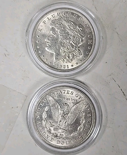 11021MSE MORGAN SILVER DOLLAR $1 1921 PHILLY FROSTY FRESH CARTWHEEL COIN 90%AG!!