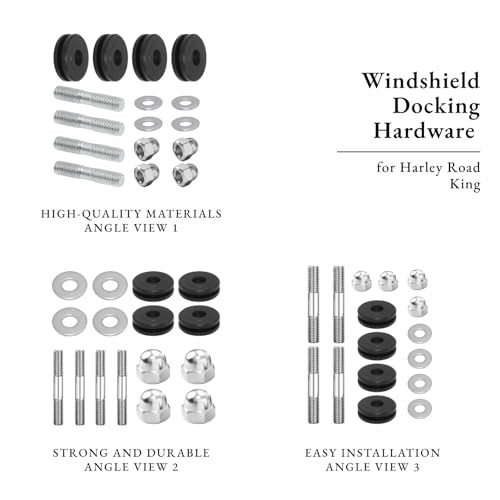 Windshield Docking Hardware Kit for Harley Road King Custom FLHRS 2004-2007