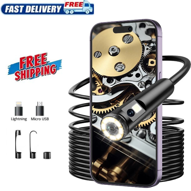 Multifunctional Endoscope Camera Adjustable LED Light Automotive Inspection Cam