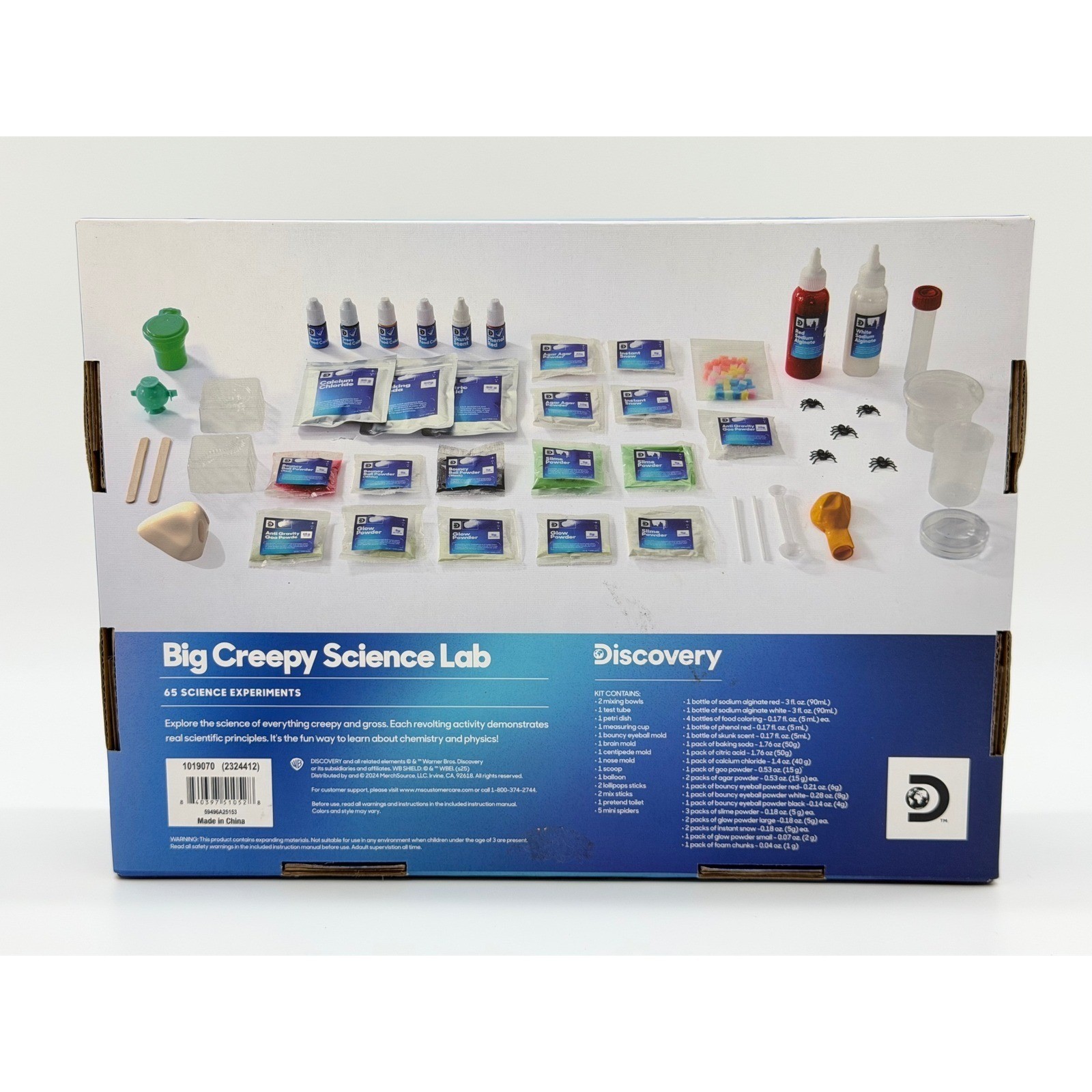 Discovery Big Creepy Science Lab STEM Kit Chemistry Physics 65 Gross Experiments
