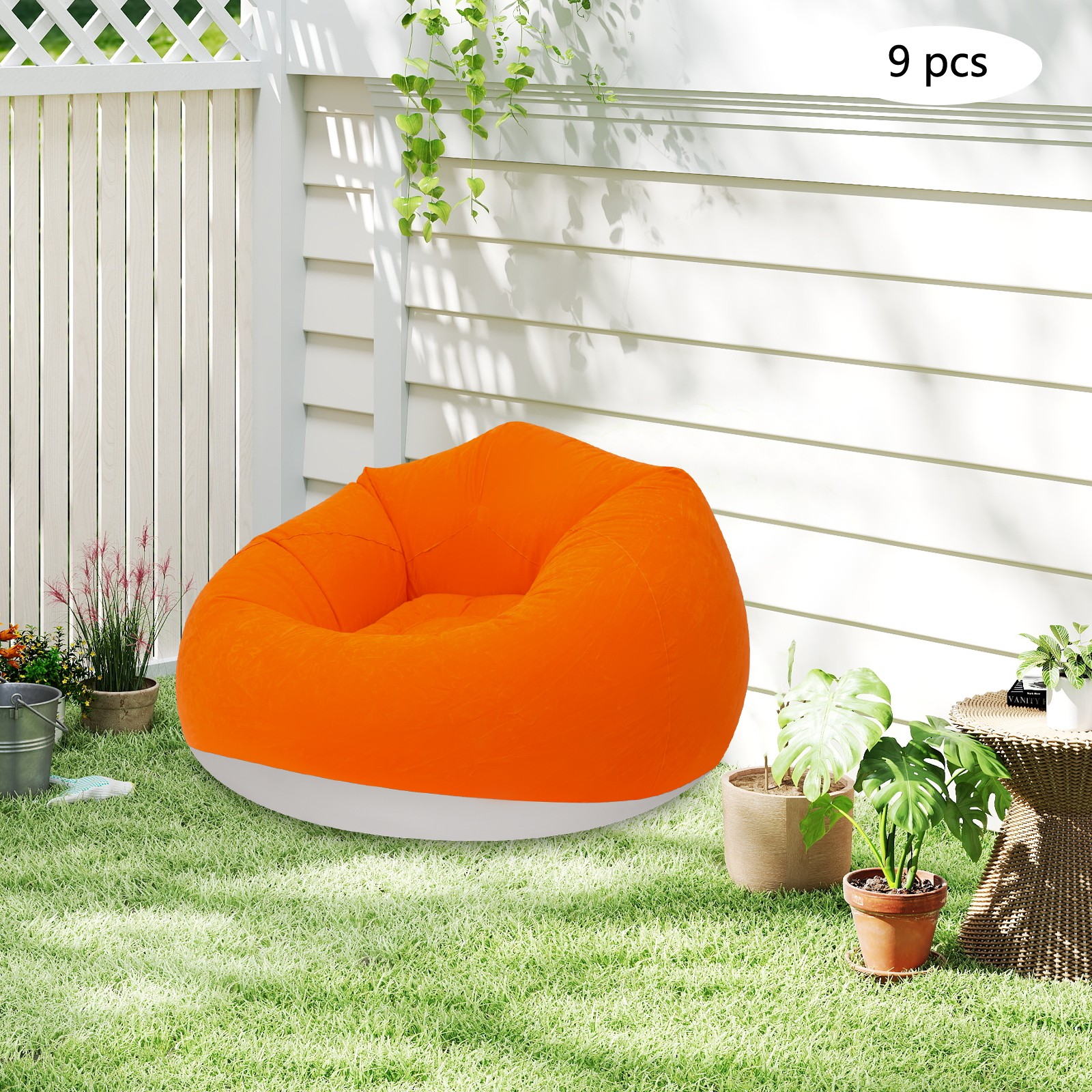 Modern Inflatable Chairs 9 Pcs Inflatable Sofa Inflatable Sofa for Homes Yards