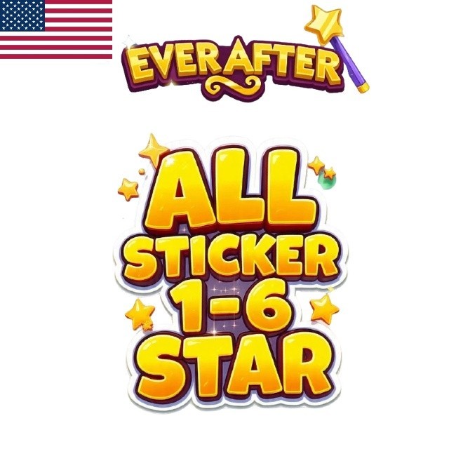 ⚡ONLINE NOW⚡MONOPOLY⭐️1-6 Star Stickers ⭐️ Ever After Ablum   - Fast Delivery