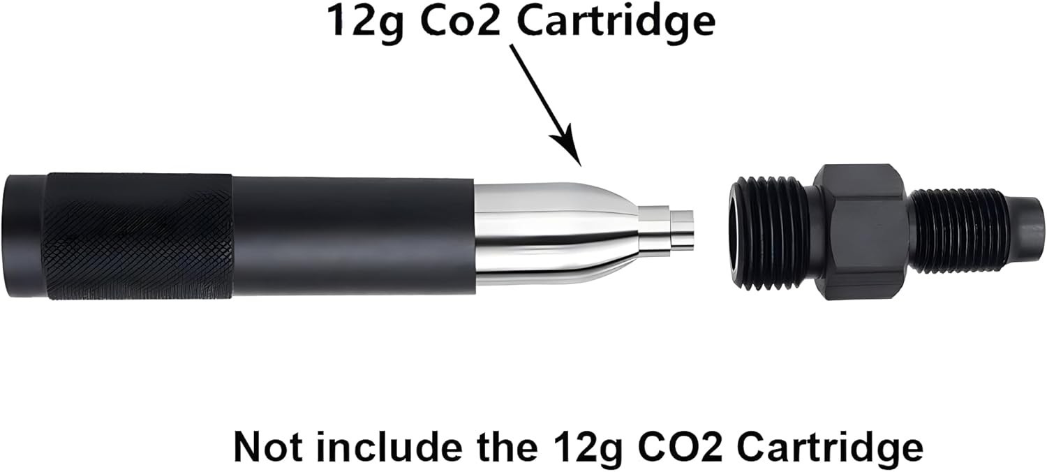 12g CO2 Cartridge Adapter for Quick Change, Compatible with Standard Threads
