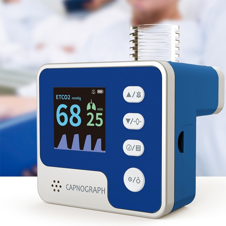 Patient Monitor Capnograph mainstream EtCO2, Respiration CO2 Audio Visual Alarm