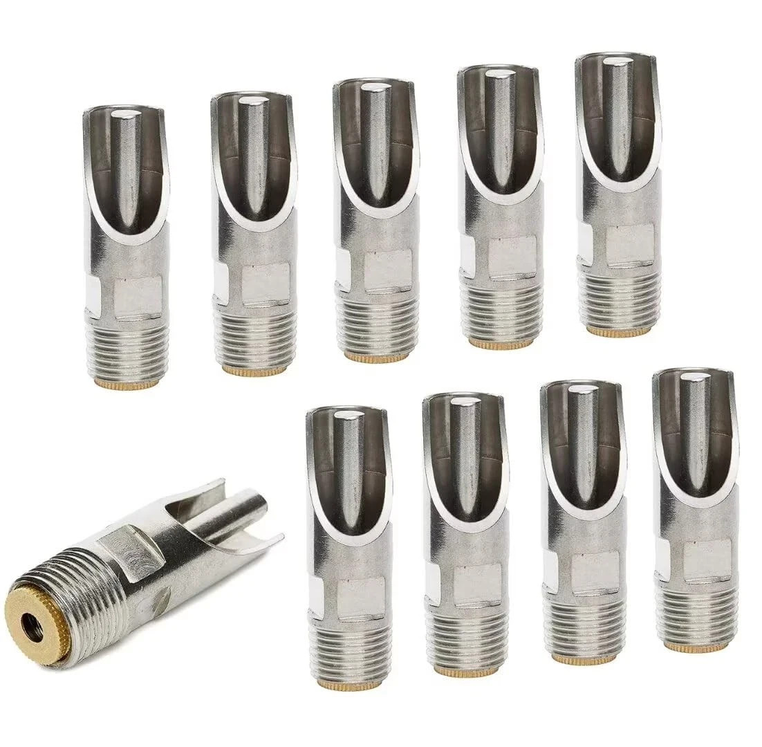 Baimeixun Pack De 10 Bebederos Automaticos De Tetina Para Cerdos De Acero Ino