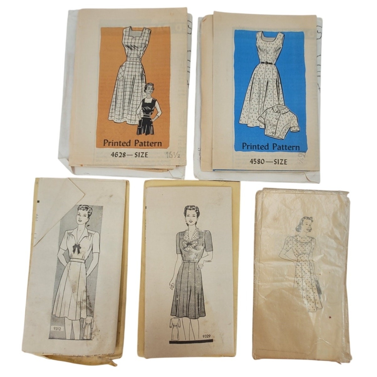 Mariam Martin 1940s 1950s Dress Sewing Patterns Set of 5