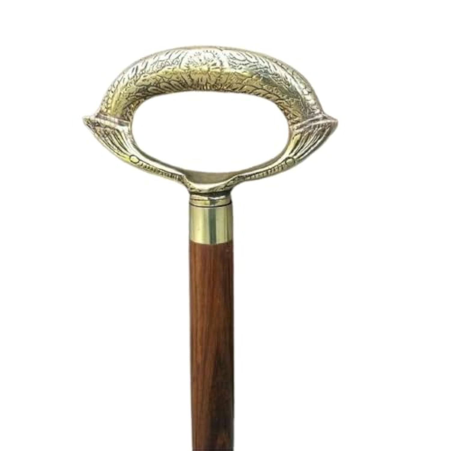 Fulcrum care Walking Cane | Designer Handmade Victorian Men and Women Brass W...