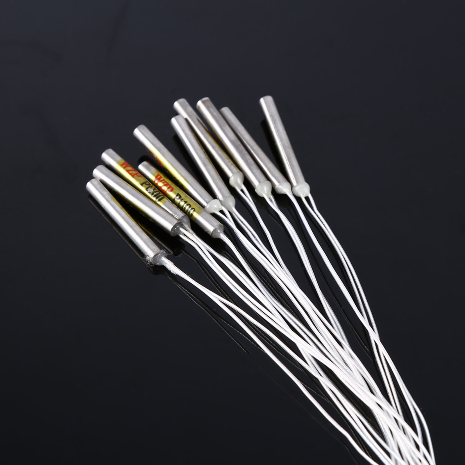 10pcs PT100 Waterproof Sensor Probe For Temperature Controller 4x30mmx50cm Probe