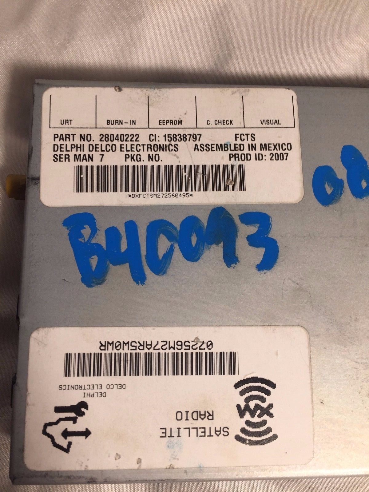 08 Saturn Aura XM Satellite Receiver OEM