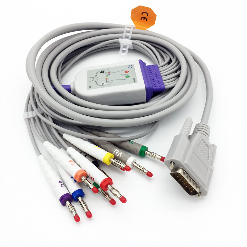 EKG 10 Leads Patient Cable Leadwire AHA for Biolight E30 E65 E70 E80,EDAN SE1200