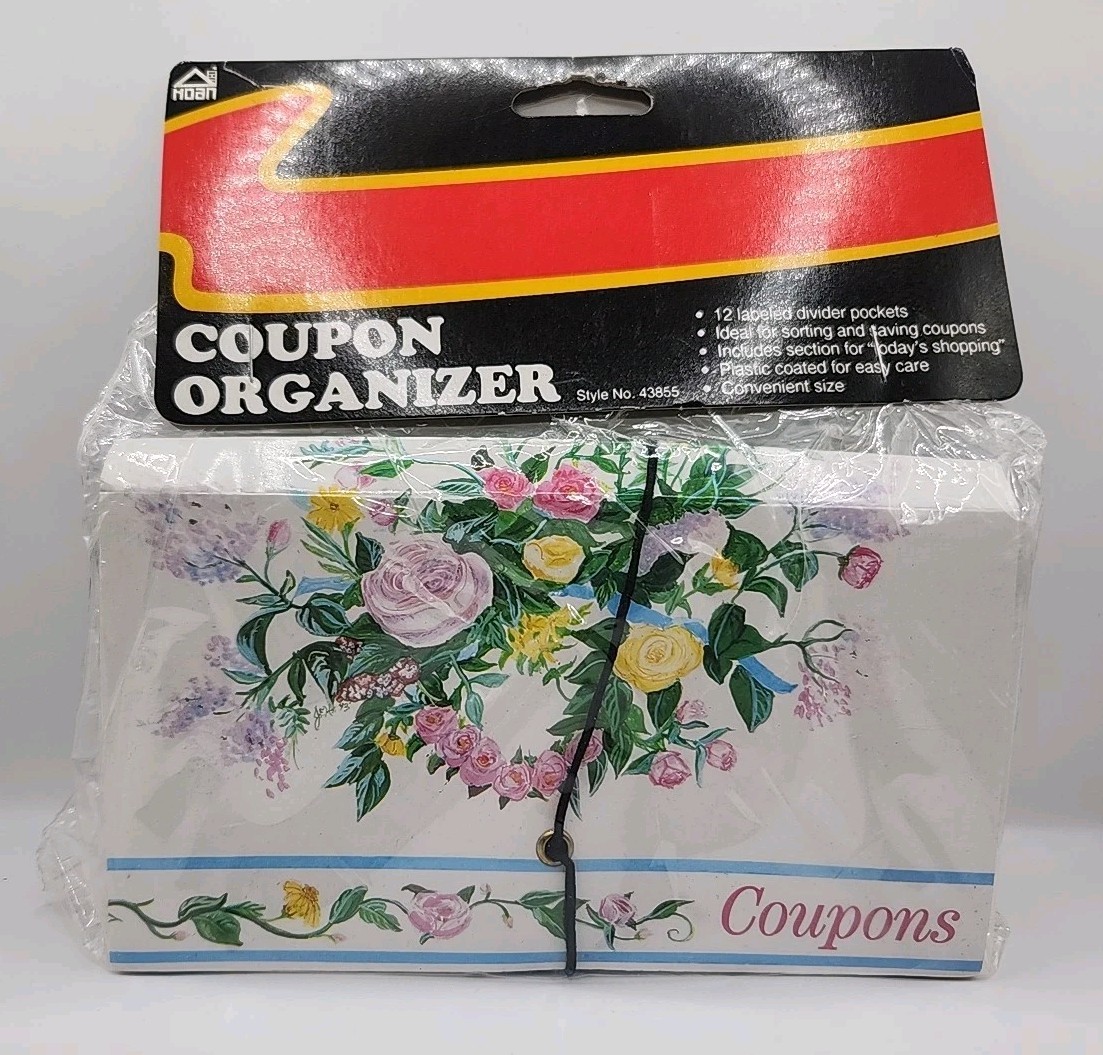 Coupon Organizer Accordion Cardboard Paper Coupon Holder Vintage New In Package