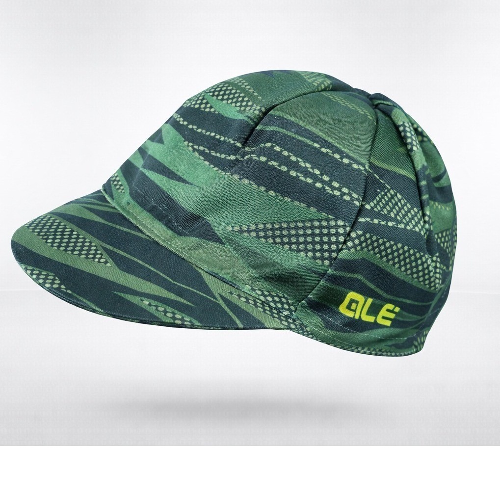 ALE Cycling Cap Green Camo Made in Italy Performance Hat