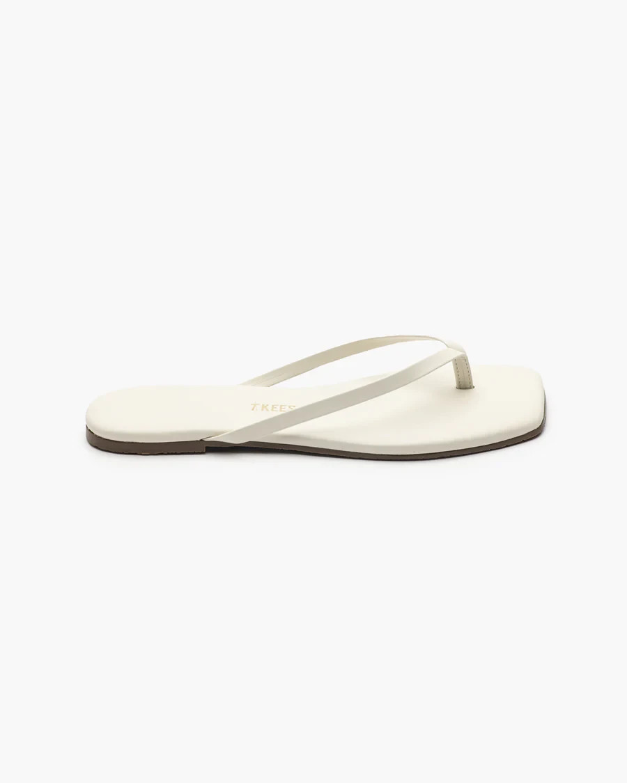 $75 TKEES Square Toe Lily | Cream | 8