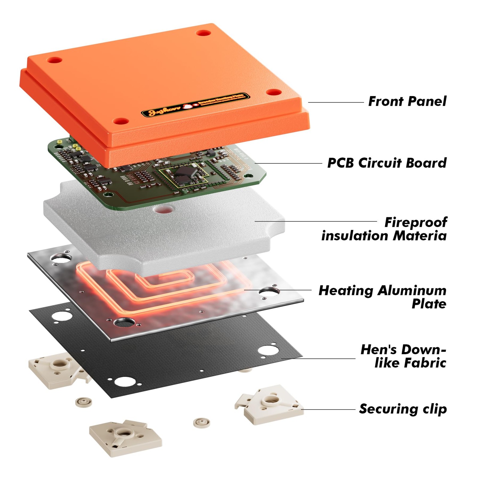 Chick Brooder Heating Plate 10" x 10" with Anti-Roosting Cone, Stepless Adjus...